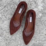 ANONYMOUS COPENHAGEN Trini 55 stiletter - Chocolate brun ruskind