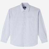 Blå stribet APC skjorte med logo