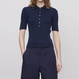 A.P.C Joelle polo bluse - navy blå