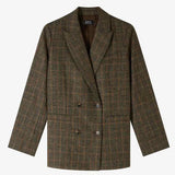 Ternet uld blazer i brun fra APC