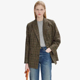 Ternet uld blazer i brun fra APC