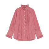APOF Annemonne bluse - Red White Stripe