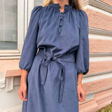 APOF Maya kjole - Paris Blue fløjl