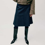 APOF Bello nederdel - tweed blue