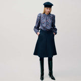 APOF Bello nederdel - tweed blue