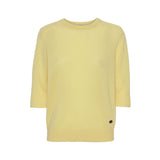 BETA STUDIOS Anna Lady Sleeve cashmere strik bluse - lemon*