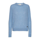 BETA STUDIOS Abbie O-neck cashmere strik bluse - powder blå
