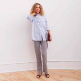 BETA STUDIOS Alba Straight Fit cashmere bukser - grå melange