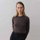 BETA STUDIOS Abbie O-neck cashmere strik - Walnut