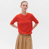 BETA STUDIOS Anna Lady Sleeve cashmere strik - Fresh Zest Orange