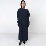 BIRROT Lay2 Boatneck kjole - ink