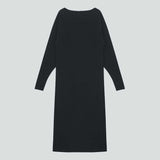 BIRROT Lay2 Boatneck kjole - ink