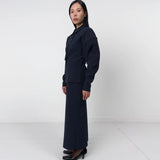 BIRROT Lay3 Point Collar Polo cardigan - ink