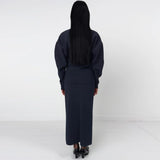 BIRROT Lay3 Point Collar Polo cardigan - ink