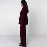 BIRROT Lay2 Longsleeve Polo bluse - Maroon