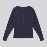 BIRROT Lay2 Boatneck cardigan - indigo mood