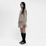 BIRROT Lay2 Roundneck jakke - sand
