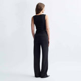 BIRROT Lay2 Drape top - Anthracite