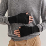 BETA STUDIOS Alina Fingerless Cashmere vanter - sort