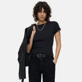 CLOSED Crew neck short sleeve - sort