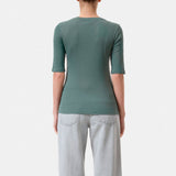 CLOSED Crewneck shortsleeve t-shirt - faded green