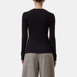 CLOSED Crewneck longsleeve bluse - sort