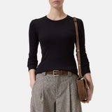 CLOSED Crewneck longsleeve bluse - sort