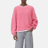 CLOSED Crew neck long sleeve strik - Peony Pink