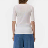 CLOSED Crewneck shortsleeve t-shirt - Quartz Pink striber
