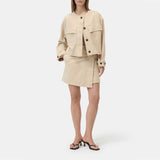 CLOSED Cropped Utility jakke - camel beige