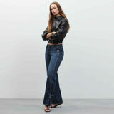 CLOSED Gillan strap detail jeans - dark blue