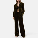 CLOSED Winona bukser - marsh green velour