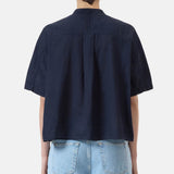 Navy blå cropped skjorte fra Closed