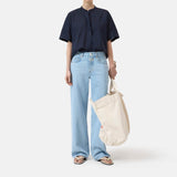 Navy blå cropped skjorte fra Closed