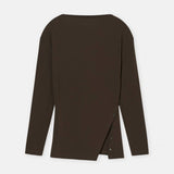 CLOSED Slit detail longsleeve bluse - marsh green