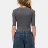 CLOSED Crewneck Shortsleeve t-shirt - Dark Grey Melange