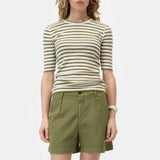 CLOSED Crewneck shortsleeve t-shirt - Hunter Green striber