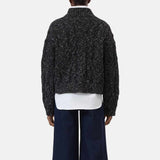 CLOSED Troyer zip cardigan - dark grey melange