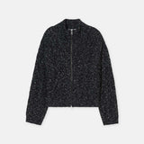CLOSED Troyer zip cardigan - dark grey melange