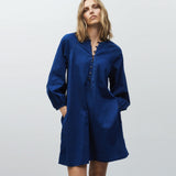 CLOSED wide sleeve kjole - dark blue