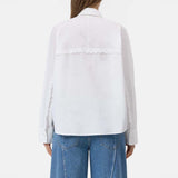 CLOSED Embroidered skjorte - hvid