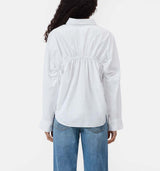 CLOSED Gathered shirt - hvid
