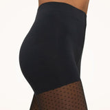 WOLFORD Control Dots strømpebukser - sort