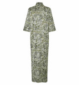 lang grøn silkekjole købt i HAUSFRAU