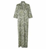 lang grøn silkekjole købt i HAUSFRAU