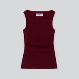 BIRROT Lay2 Drape top - Burgundy