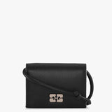 GANNI A5396 Bou wallet on a strap - sort