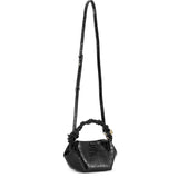GANNI A6089 Bou taske mini patent croco - sort