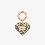 GANNI A7185 Ganni Bou Heart Charm - Leopard