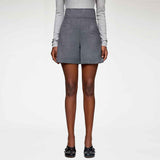 GANNI A1110071 Wool Suiting Low Waisted Bermuda shorts - phantom